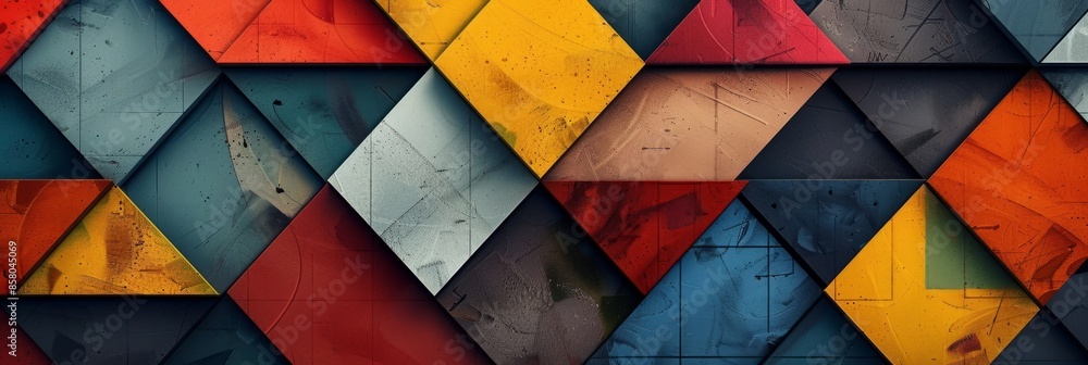 Aufkleber abstract background geometric pattern in minimalist style