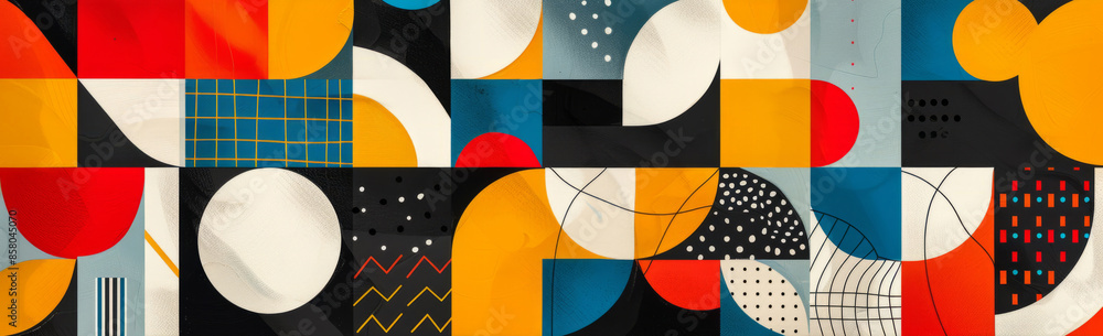 Poster abstract background geometric pattern in minimalist style
