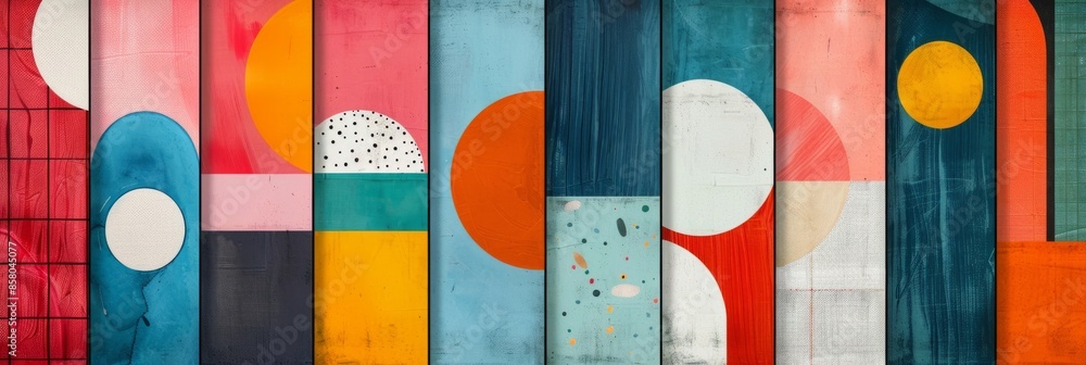 Aufkleber abstract background geometric pattern in minimalist style