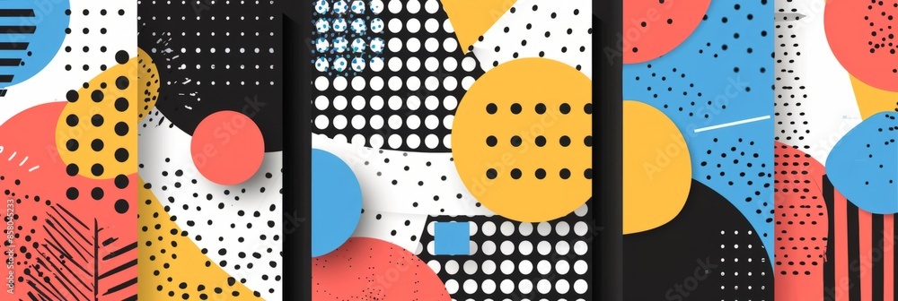 Poster abstract color geometric pattern background