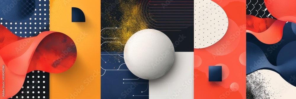 Aufkleber abstract color geometric pattern background