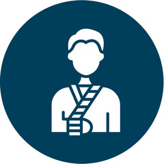 Disaster Victim Glyph Circle Icon