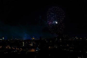 Edinburgh International Festival fireworks display castle city centre skyline