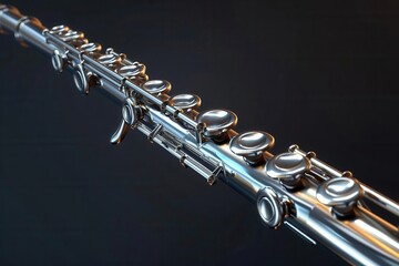 Obraz premium Melodious Music. Joyful flute player performing