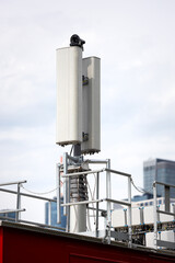 a modern 5 g antenna outdoors