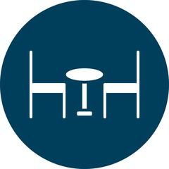 Hang Out Glyph Circle Icon