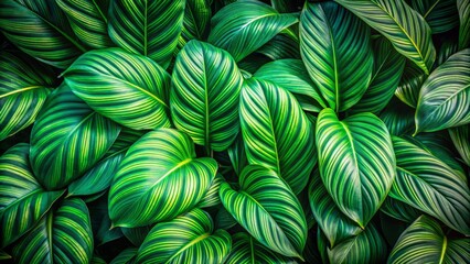Vibrant Green Leaves Of A Tropical Plant
