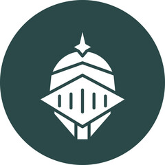 Knight Glyph Circle Icon