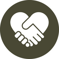 Holding Hand Vector Glyph Circle Icon