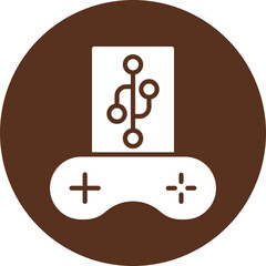 Version Vector Glyph Circle Icon