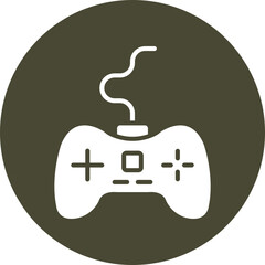 Gaming Console Vector Glyph Circle Icon