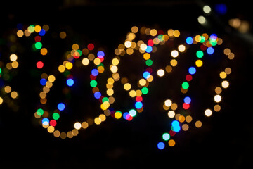 Dreamy Christmas bokeh lights for festive holiday graphic background resource