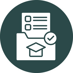 Unit Vector Glyph Circle Icon