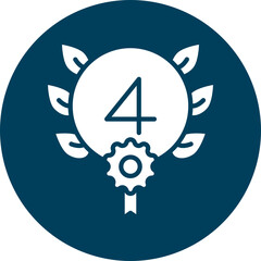 Cum Laude Vector Glyph Circle Icon