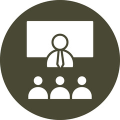 Faculty Vector Glyph Circle Icon