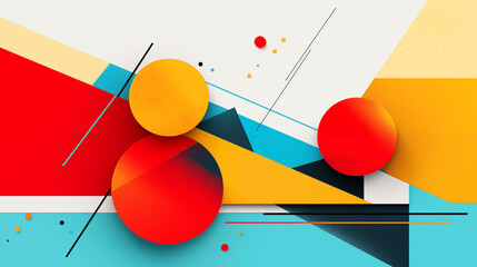 Obraz premium Dynamic Geometric Abstract Composition