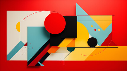 Obraz premium Bold Geometric Abstract Art