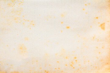 Old white paper background, vintage yellow texture with old scratches.