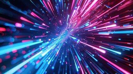 Fototapeta premium Abstract colorful swirling galaxy of light and dark blue and red