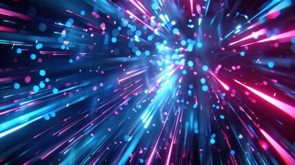 Fototapeta premium Abstract colorful swirling galaxy of light and dark blue and red