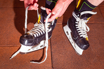 Ice skate rental for training and public skating.