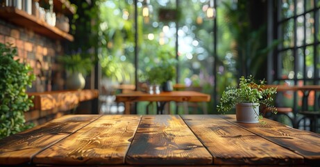 Empty modern cafe with no people with plenty of natural light