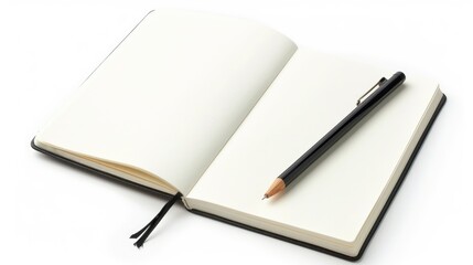 Blank notepad page on white background