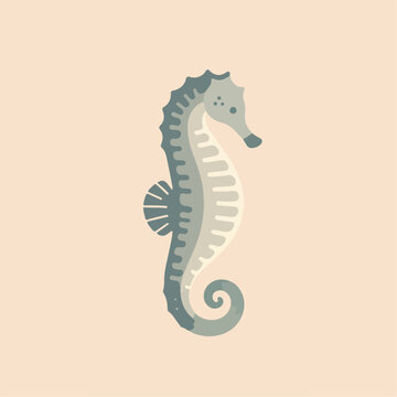 recommend clip art: illustration of seahorse. clip art of seahorse cartoon. vector flat