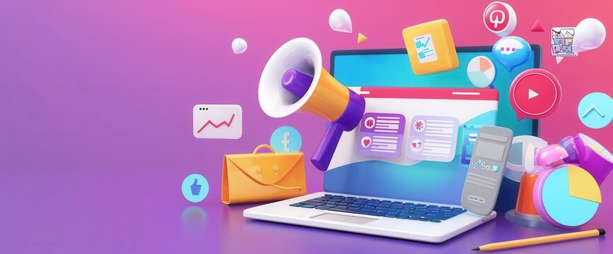 Embracing the Future. Digital marketing concept