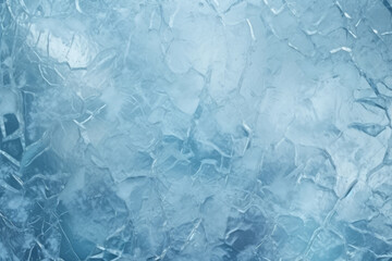 Obraz premium Processed collage of thick layer of cracked ice texture. Background for banner, backdrop or texture