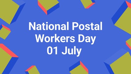 National Postal Workers Day web banner design illustration