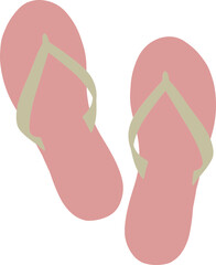 Summer flip flops illustration icon