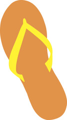 Summer flip flops illustration icon