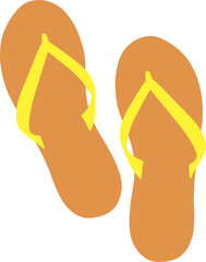 Summer flip flops illustration icon