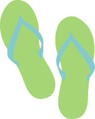 Summer flip flops illustration icon