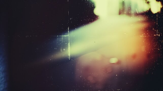 Abstract film texture background with grain, dust and light leaks. Vintage backdrop design, overlay screen filter over photo or design