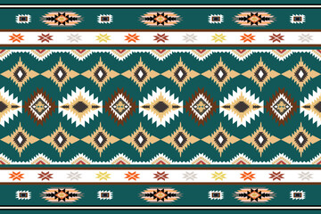 Navajo tribal vector seamless pattern. Native American ornament. Ethnic South Western decor style. Boho geometric ornament. Vector seamless pattern. Mexican blanket, rug. Woven carpet illustration.