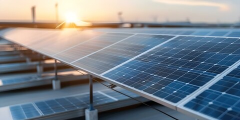 Demonstrating the Advantages of Renewable Energy with Solar Panels on Parking Canopies. Concept Renewable Energy, Solar Panels, Parking Canopies, Sustainable Solutions, Energy Efficiency