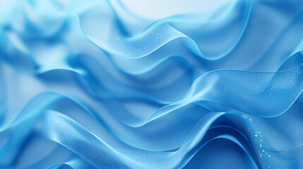 Obraz premium A blue wave with a white background. The blue color is very bright and the wave is very long