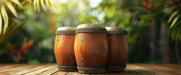 Rhythmic Beats. African-inspired percussive instruments concept