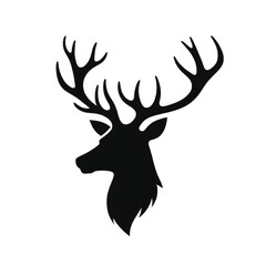 Silhouette of Deer face 