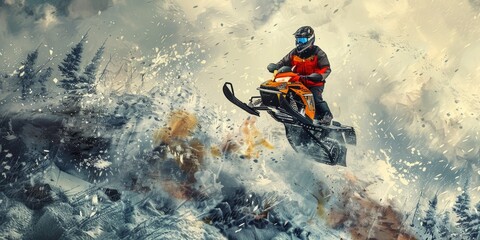 powder; cold; outdoor; creative; design; speed; helmet; thrill; white; snowdrift; icy; sporty