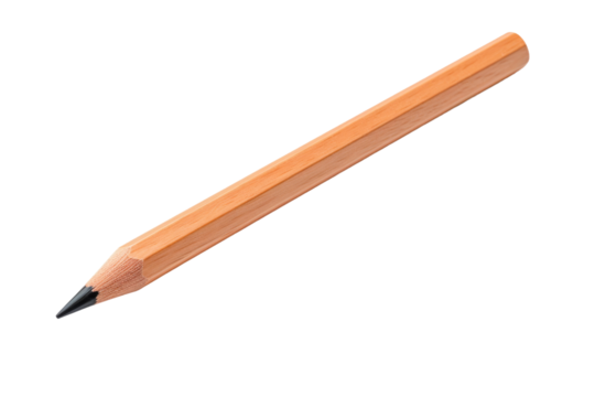 Wooden Drawing Pencil Isolated on Transparent Background - Powered by Adobe