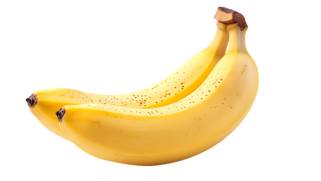 Banana isolated on a transparent background, PNG 
