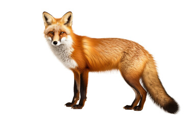 Fototapeta premium Majestic Red Fox Portrait Isolated on Transparent Background