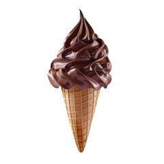 A huge chocolate ice cream cone, ideal for hot summer days.