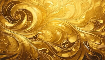 Gold fluid art marbling paint textured background