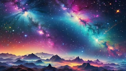 Naklejka premium Star constellation background, galaxy, nebula shining into deep space, night sky