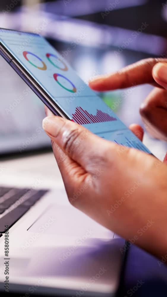 Poster The African Financial Advisor utilizes a KPI dashboard with analytics graphs
