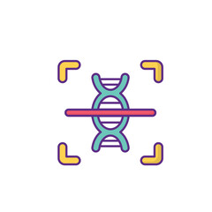 DNA recognition icon design with white background stock illustration